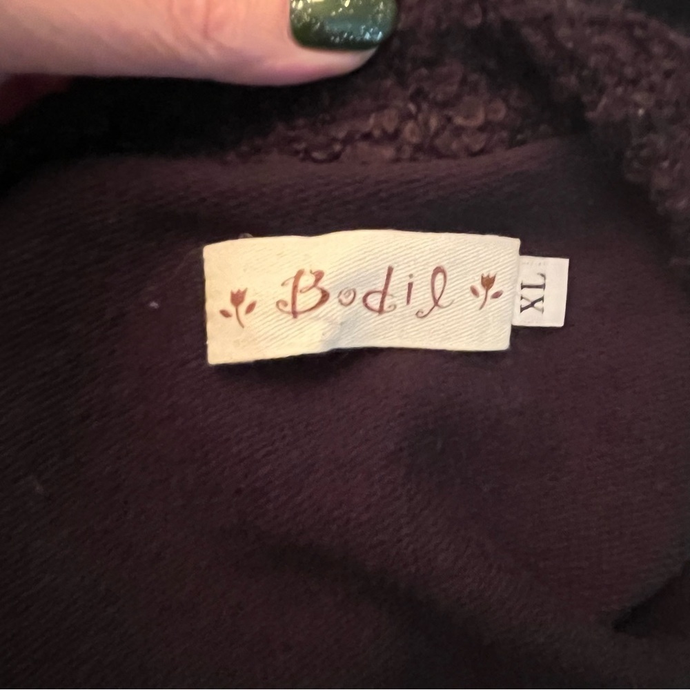 Bodil Mixed Media Patchwork Black Dress Long Sleeve Women’s Size XL Made In USA - Picture 6 of 7
